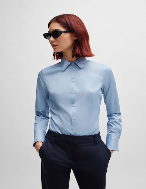 Blusa HUGO manga larga para mujer
