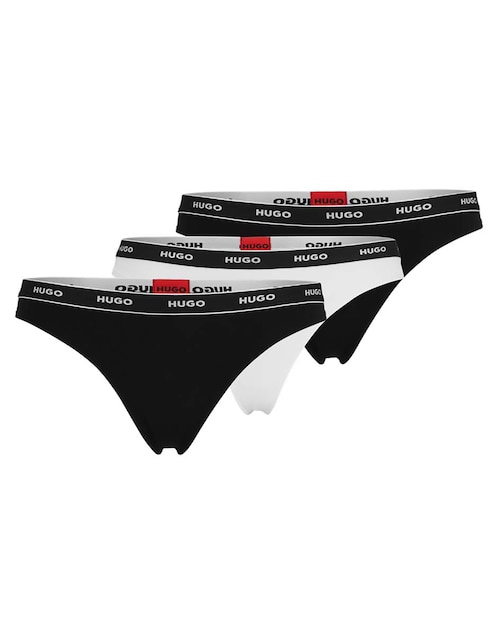 Tanga HUGO de algodón para mujer
