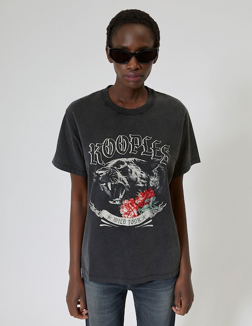 Playera manga corta cuello redondo para mujer 1