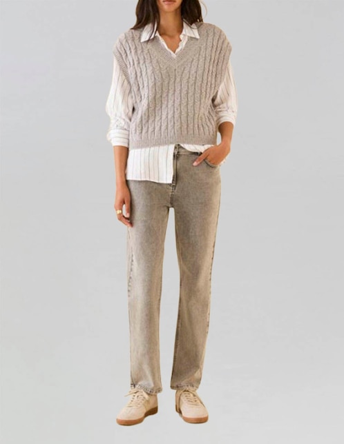 Jeans straight para mujer 1