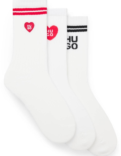 Set de calceta Hugo de algodón para mujer 3 pares