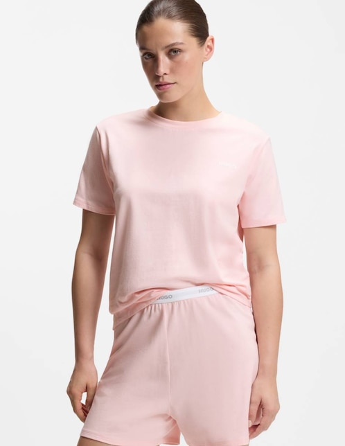 Playera manga corta cuello redondo para mujer 1