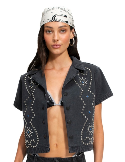 Blusa Agua Bendita manga corta para mujer