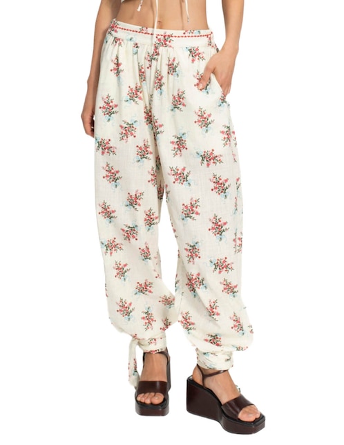 Pants straight con elástico para mujer 1