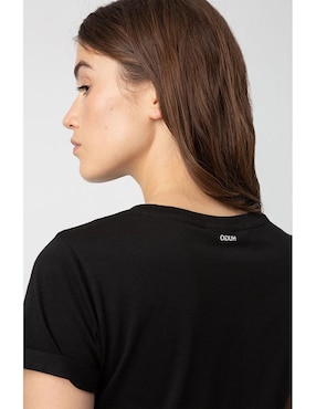 Playera manga corta Hugo cuello redondo para mujer