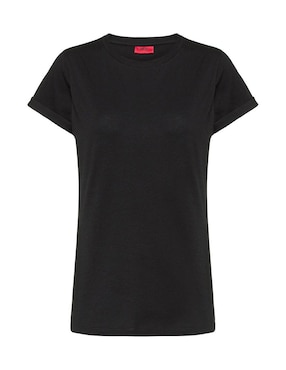 Playera manga corta Hugo cuello redondo para mujer