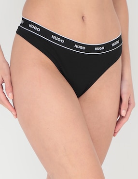 Tanga HUGO de algodón para mujer