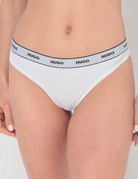 Tanga HUGO de algodón para mujer