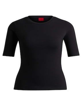 Playera manga corta HUGO Nos cuello redondo para mujer