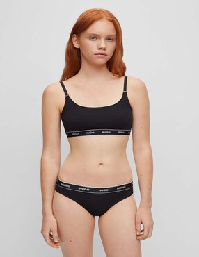 Tanga HUGO de algodón para mujer