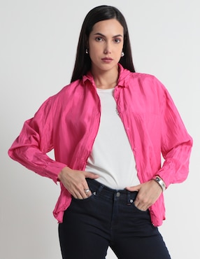 Camisa MAX&Co De Algodón Manga Larga Para Mujer