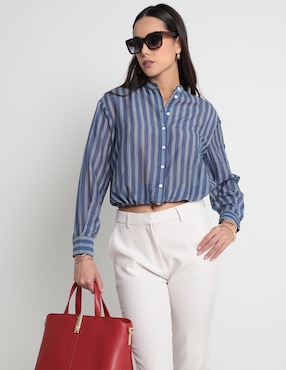 Camisa MAX&Co De Algodón Manga Larga Para Mujer