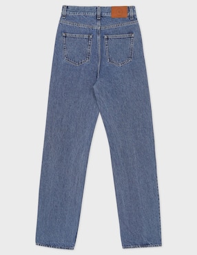 Jeans straight Sporty & Rich corte cintura para mujer
