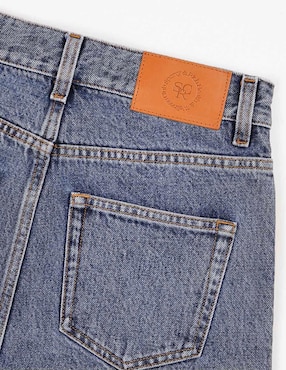 Jeans straight Sporty & Rich corte cintura para mujer