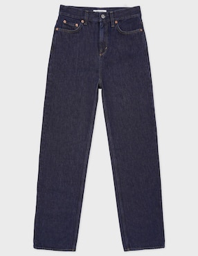 Jeans straight Sporty & Rich corte cintura para mujer