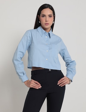 Camisa Marella De Algodón Manga Larga Para Mujer