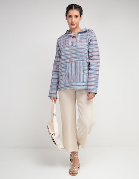 Sudadera artesanal con capucha Tmna para mujer