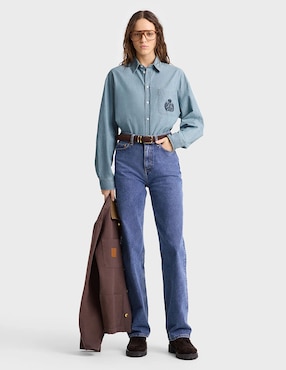 Camisa Sporty & Rich de algodón manga larga para mujer