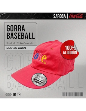 Gorra con visera curva casual Sarosa Coca Cola
