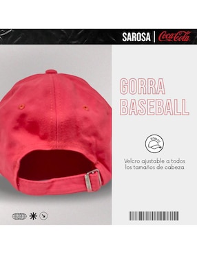 Gorra con visera curva casual Sarosa Coca Cola