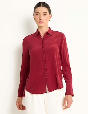 Camisa Club Monaco Manga Larga Para Mujer