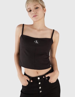 Playera Sin Manga Calvin Klein Cuello Con Escote Para Mujer