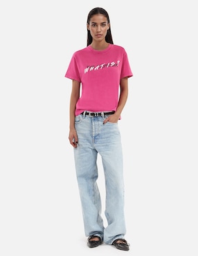 Playera manga corta The Kooples cuello redondo para mujer
