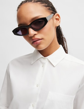 Blusa camisera Hugo manga larga para mujer
