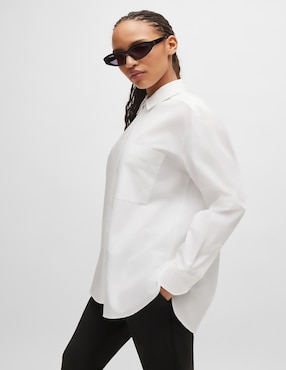 Blusa camisera Hugo manga larga para mujer