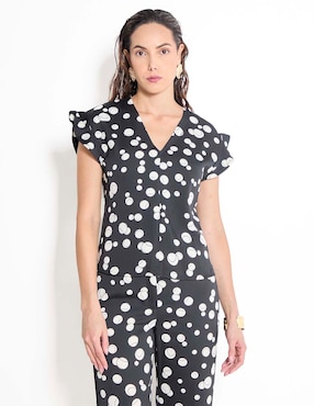 Blusa Marella manga corta para mujer