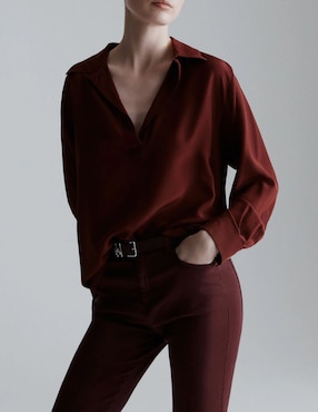 Camisa Marella de algodón manga larga para mujer