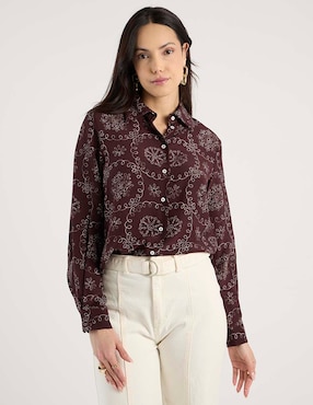 Camisa Marella de algodón manga larga para mujer