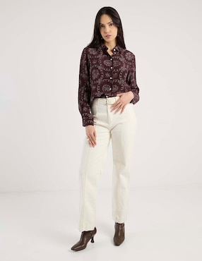 Camisa Marella de algodón manga larga para mujer