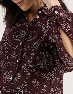 Camisa Marella de algodón manga larga para mujer