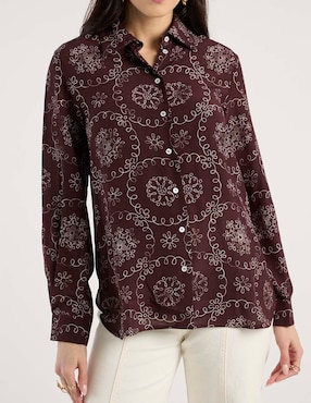 Camisa Marella de algodón manga larga para mujer