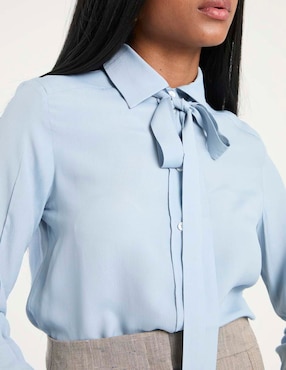 Blusa camisera Max&Co manga larga para mujer