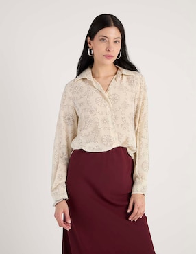 Camisa Marella de algodón manga larga para mujer