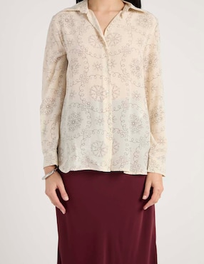 Camisa Marella de algodón manga larga para mujer