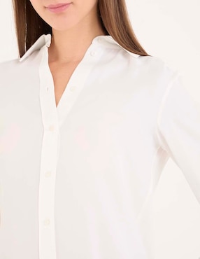 Blusa camisera Max&Co manga larga para mujer