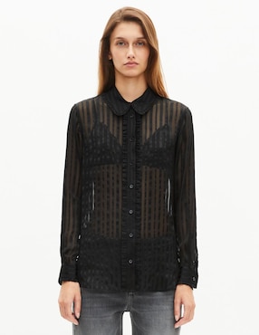 Blusa The Kooples manga larga para mujer