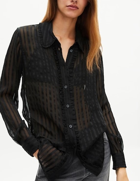 Blusa The Kooples manga larga para mujer