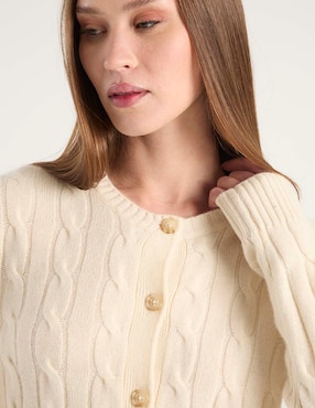 Suéter Sporty & Rich cuello con botón para mujer