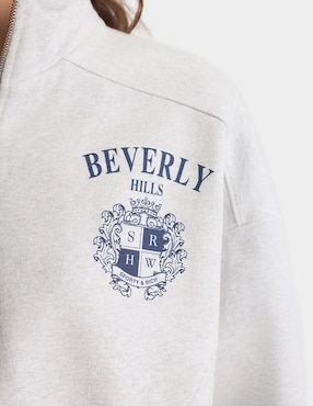 Sudadera con bolsillos Sporty & Rich Beverly Hills para mujer