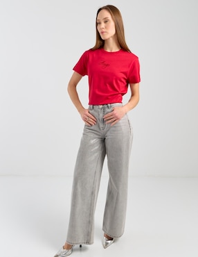 Playera manga corta Hugo cuello redondo para mujer