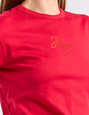 Playera manga corta Hugo cuello redondo para mujer