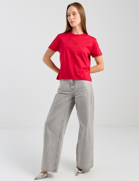 Playera manga corta Hugo cuello redondo para mujer