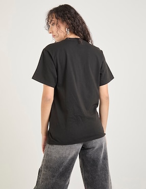 Playera manga corta Hugo cuello redondo para mujer