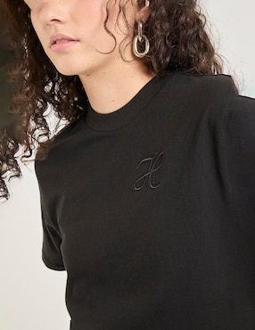 Playera manga corta Hugo cuello redondo para mujer