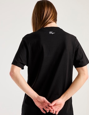 Playera manga corta Hugo cuello redondo para mujer