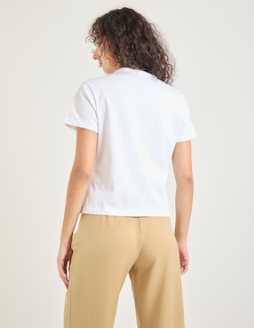 Playera manga corta Hugo cuello redondo para mujer